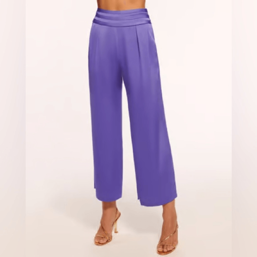 Ramy Brook Joss Cropped Purple Pant Size 2 NWT New With Tags