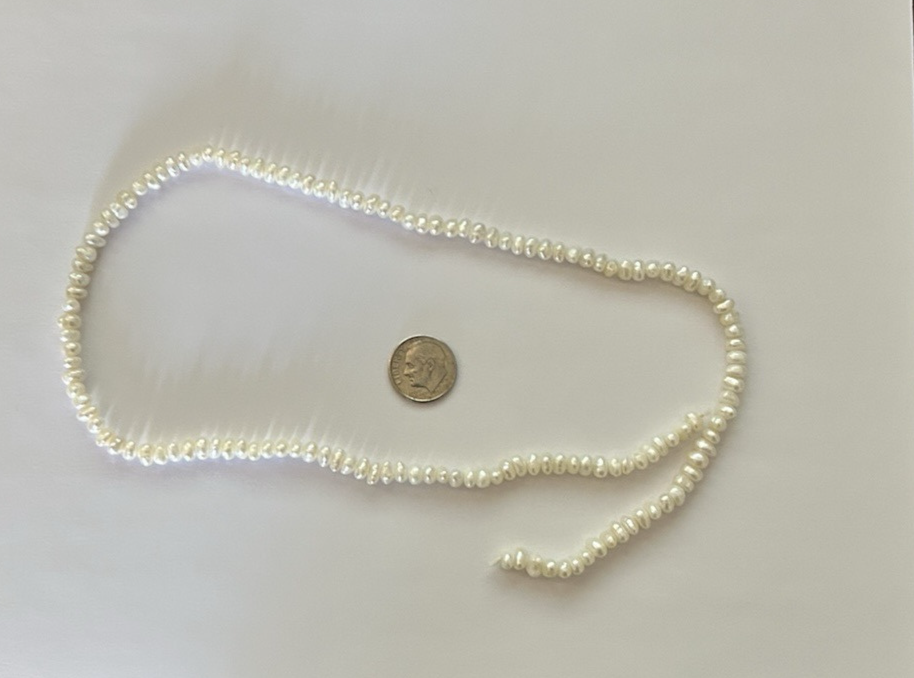 Fresh Water Pearl Potato Shape 5-6mm 20 Inch Strand Buy One Get One Free-image