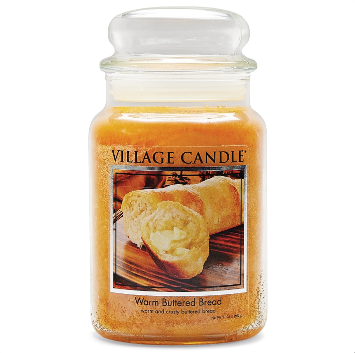 Village Candle Warm Buttered Bread Large Glass Apothecary Jar Scented Candle, !!