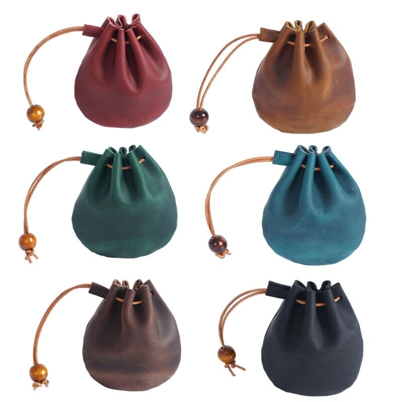 Soft Drawstring Storage Bag Coin Money Pocket Multipurpose Handbag for Women Men