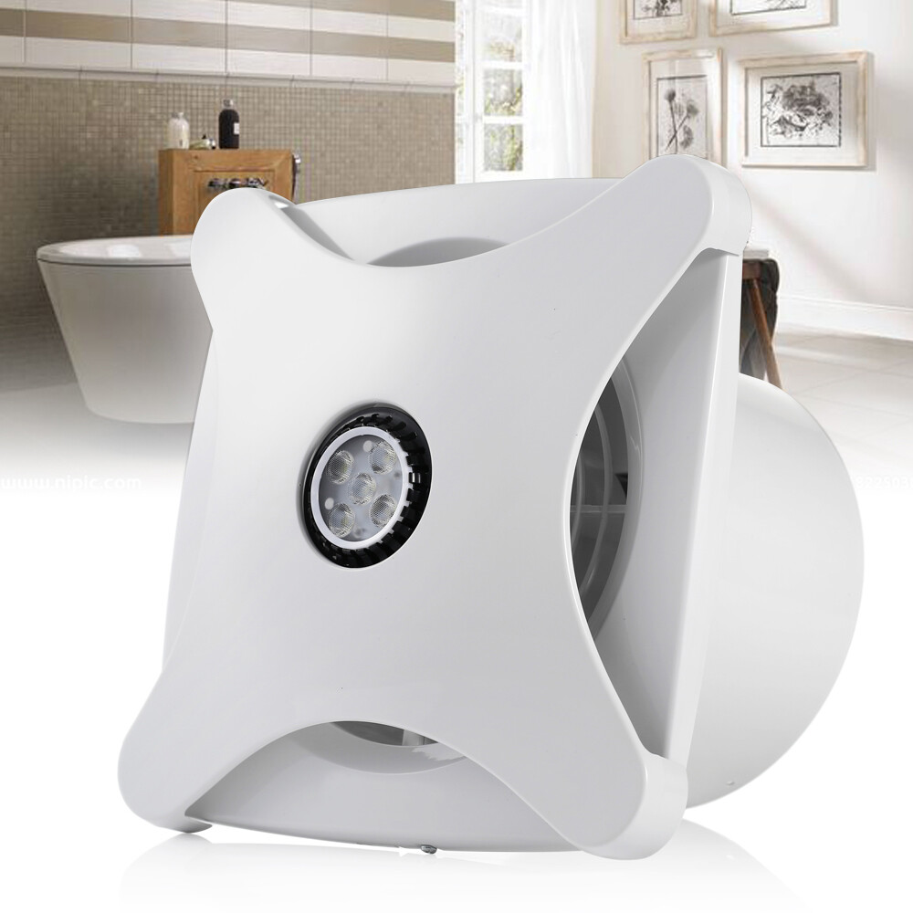 Bathroom Ceiling Ventilation Fan with LED Light 28W Air Exhaust