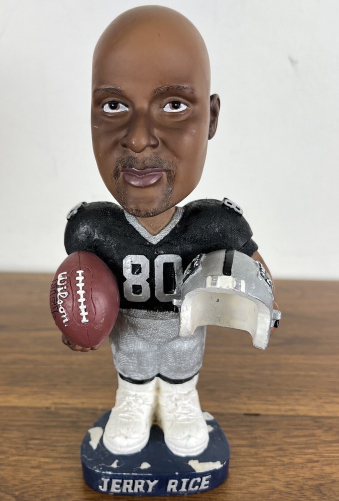 NFL Oakland Raiders Jerry Rice Vintage Bobblehead No Face Mask Collectible
