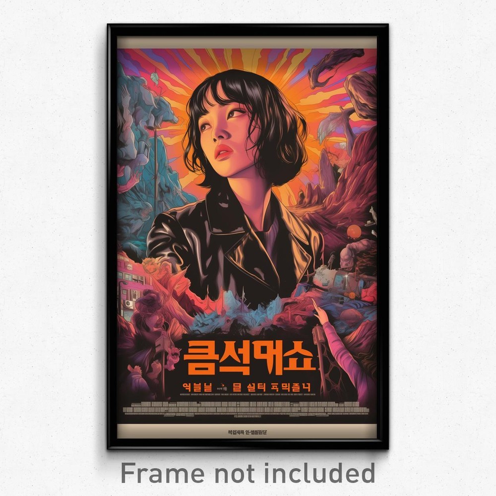 Korean Abandoned Desert Psychedelic Retro Movie Poster Art Print