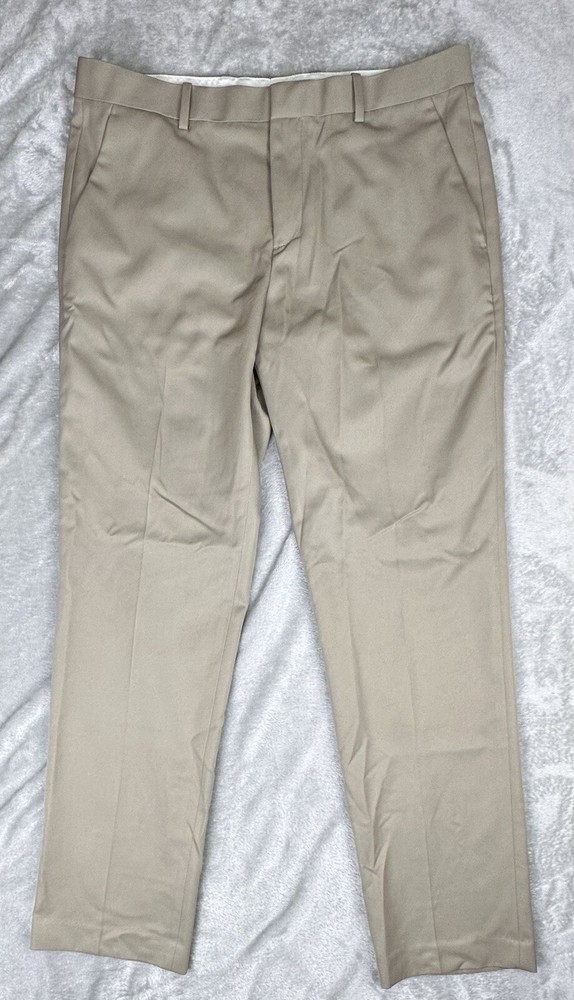 Perry Ellis Mens Modern Fit Khaki Workwear Pants 34x32 Business Casual