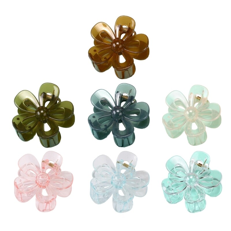 Elegant Flower Hair Claw SharkClip Banana Clip Jaw Ponytail Hair Claw Clip