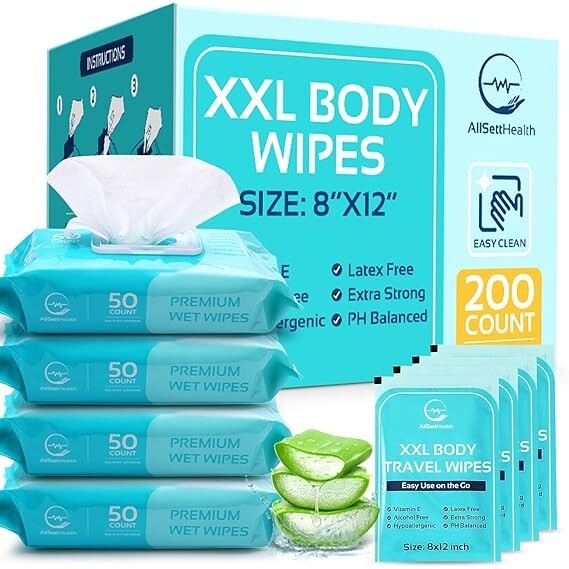 XL Body Wipes for Adults - 8