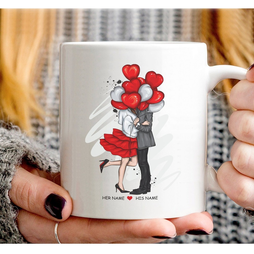 Personalized My Heart Berns For You Valentine's Day Mug For Birthday Gifts For