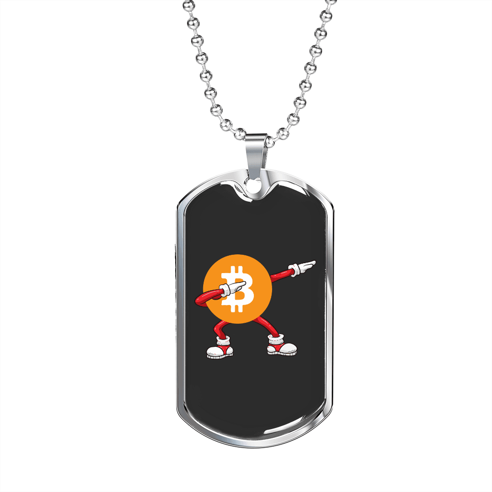 Dab Pose    Necklace Stainless Steel or 18k Gold Dog Tag 24