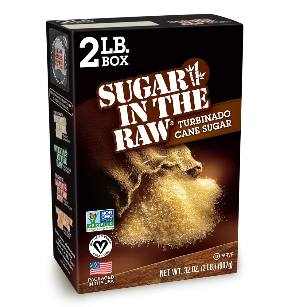 Sugar In The Raw Granulated Turbinado Cane Sugar, No Added Flavors or erythritol