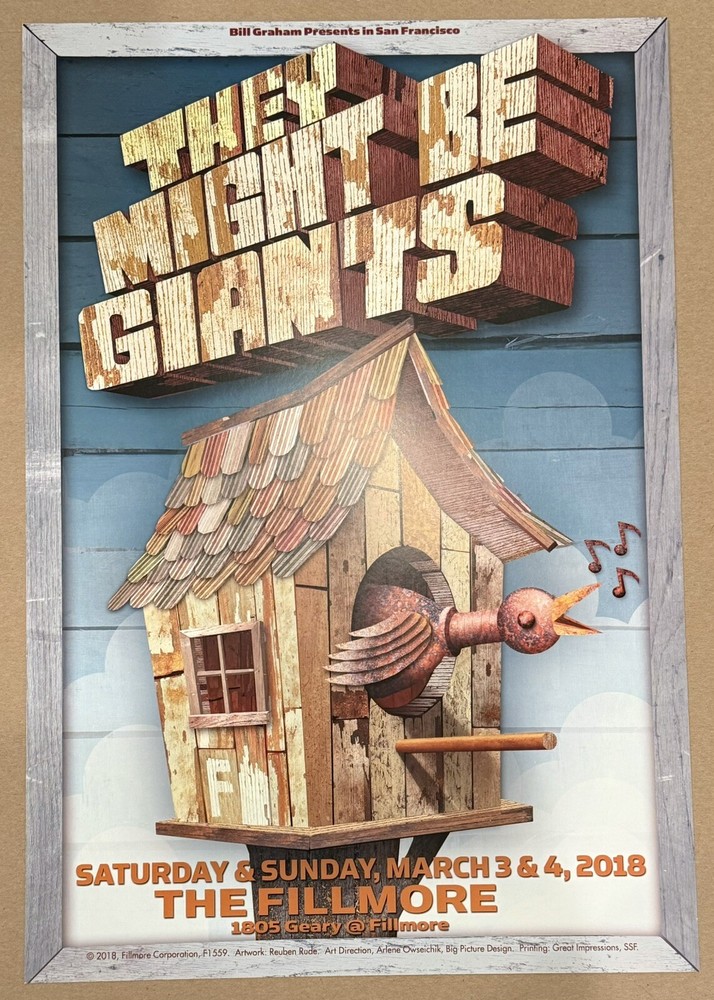 They Might Be Giants Concert Poster 2018 Fillmore BGP