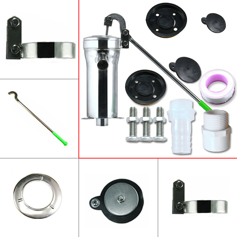 Manual Water Pump Domestic Stainless Steel Pitcher Well Powered Shake Suction