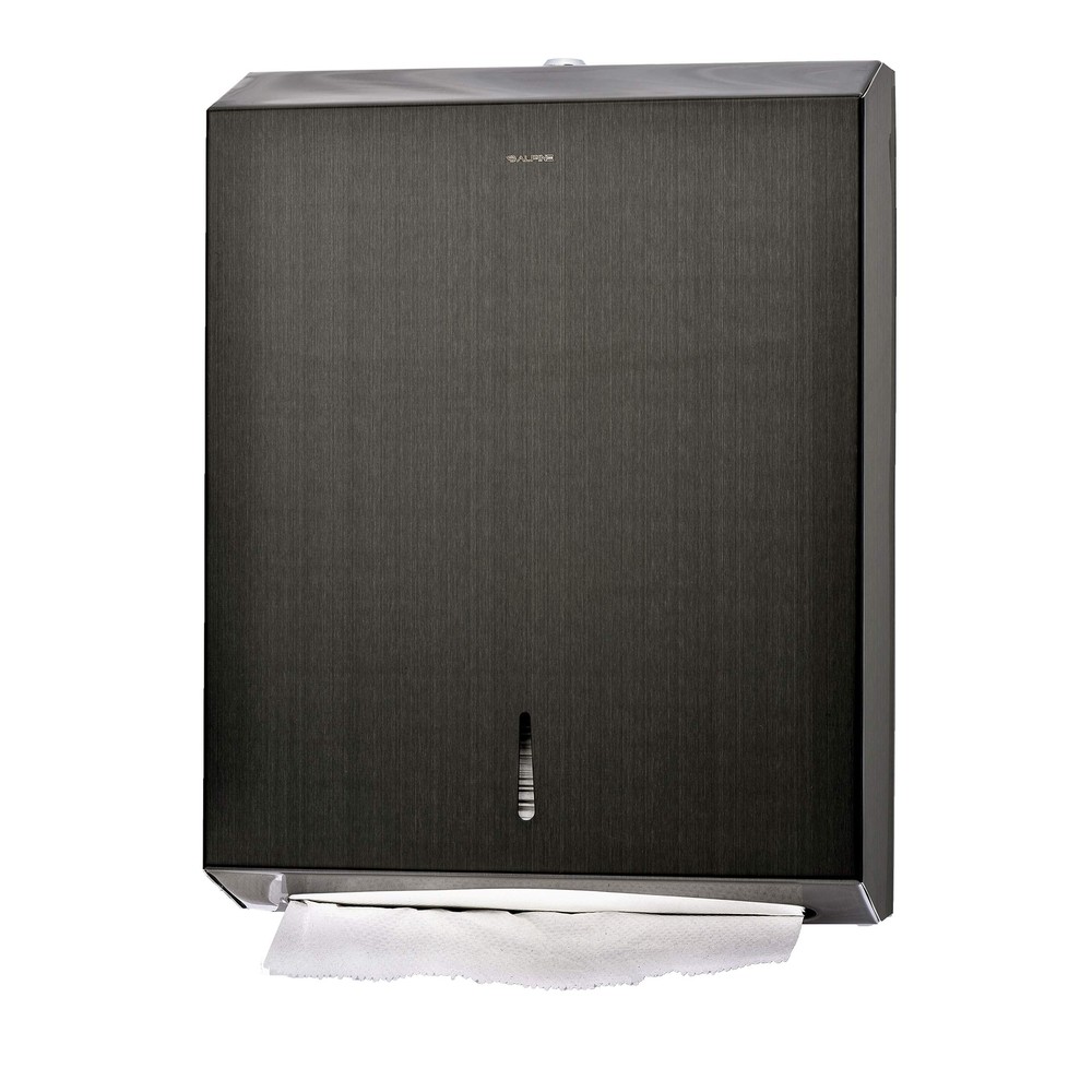 Alpine Commercial Paper Towel Dispenser Wall Mount - Black Industrial Paper