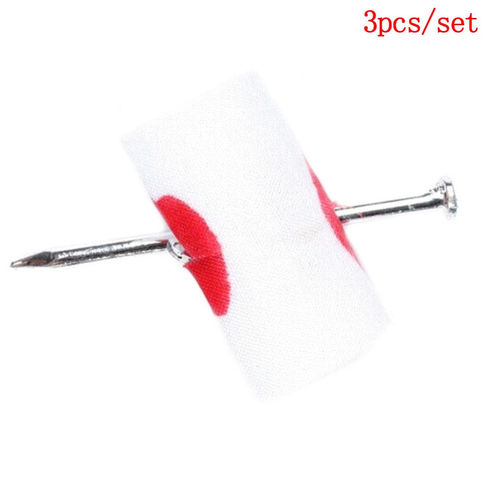 3Pcs/Set Halloween Fake Nail Through Fingers Child Prank Joke Toys Blood ManC*a5
