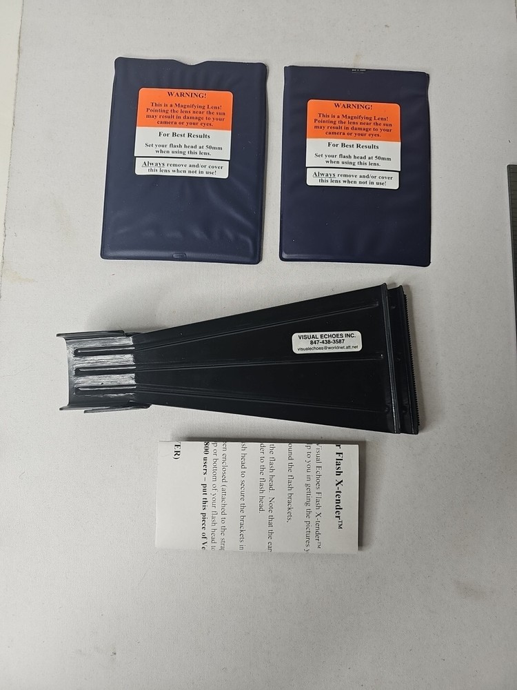 Visual Echoes Flash Extender for Canon, Nikon ++ WITH magnifying lenses-image