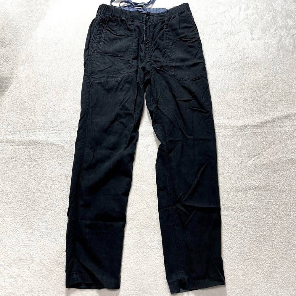 Issey Miyake Reversible Linen Wide Easy Pants Black Blue Men Size 1/XS-S Used