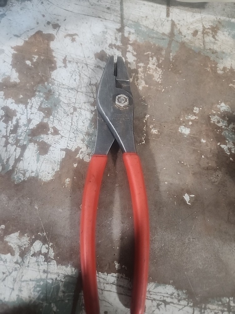 Snap-On Tools Slip Joint Hose Clamp Pliers Red Grip HCP48BP USA