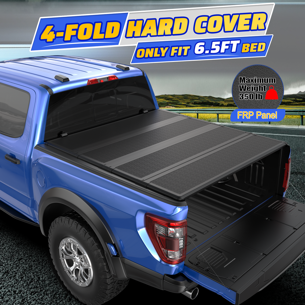 6.5FT FRP Hard Folding Tonneau Cover for 2015-2024 Ford F150