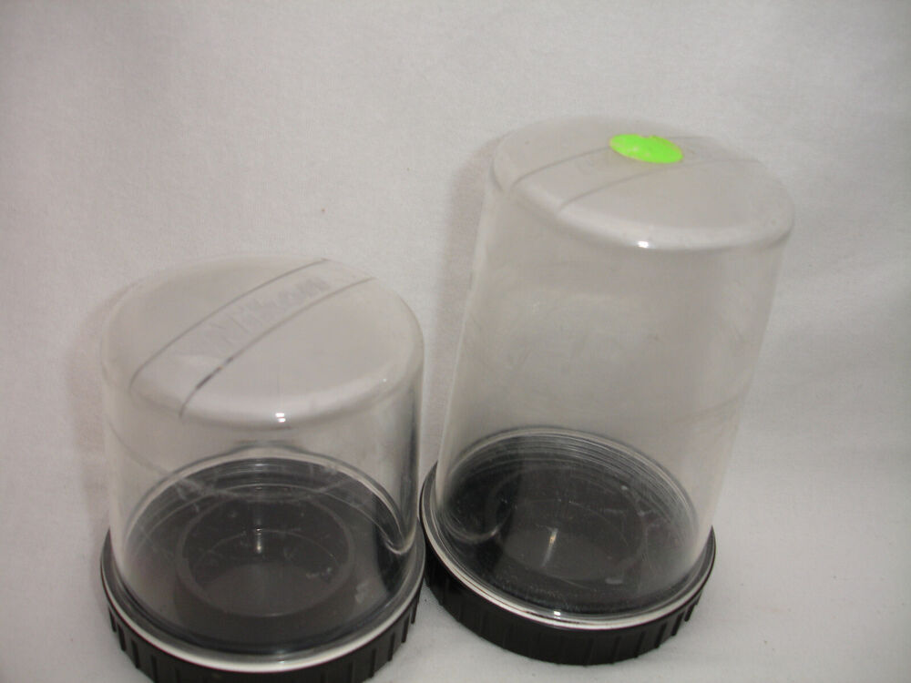 NIKON plastic LENS CASE, Bubble Vintage, for 135mm 105mm  & 28mm 50mm Lot of two