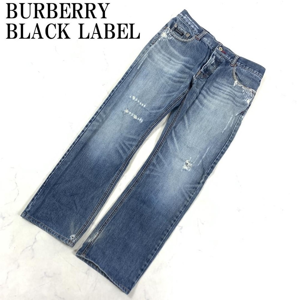 BURBERRY Washed Blue Denim pants Jeans Casual Back Pocket Men Size 76 Used
