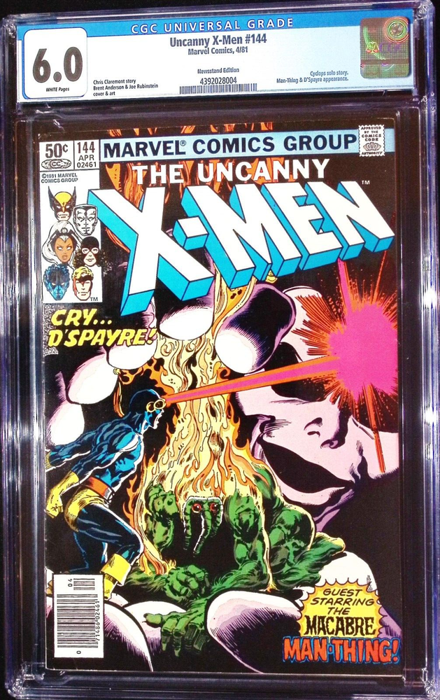 The Uncanny X-Men #144 1981 CGC 6.0 Newsstand!