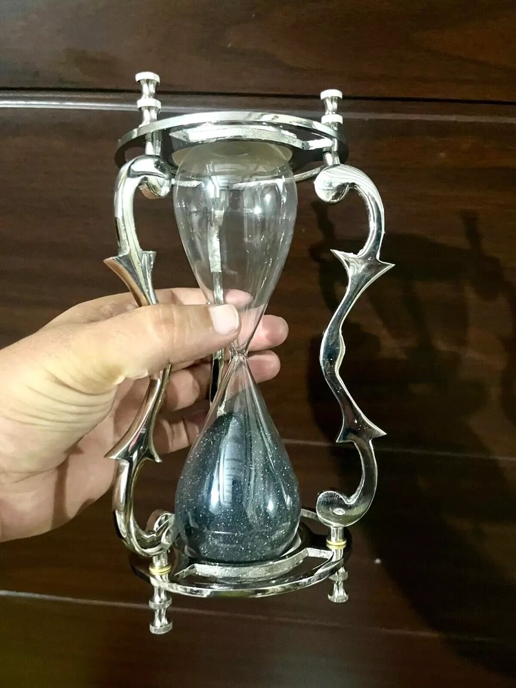 Sand Timer Hourglass Brass Nautical Maritime Hour Glass Vintage Sand Clock Gift