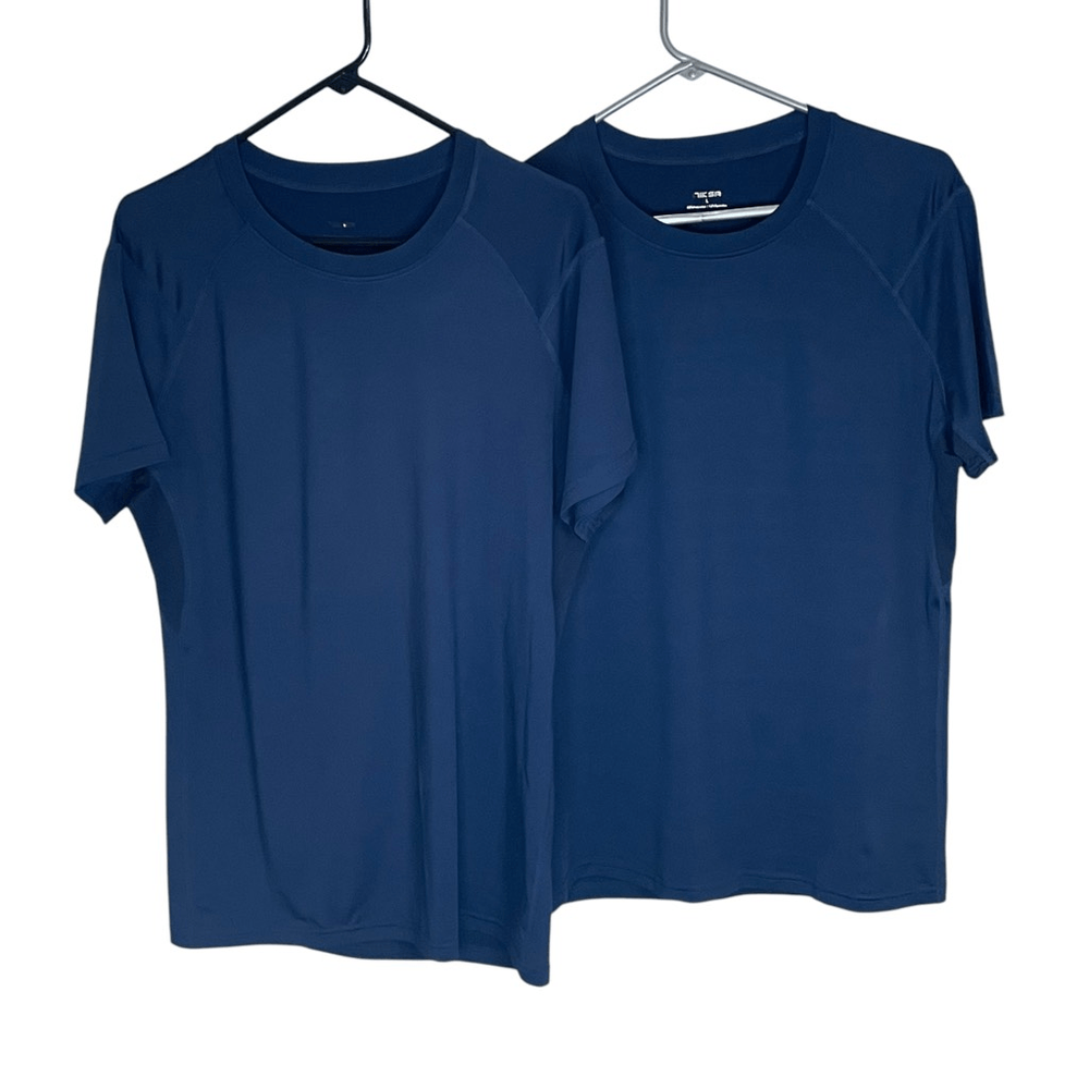 Niksa 2-Pack Men's Short Sleeve Compression Shirts Athletic Cool Workout Tops