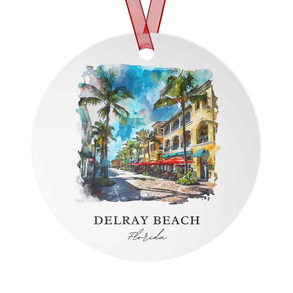 Delray Beach Florida Ornament Unique Delray Beach Souvenir Delray Fl Xmas Decor