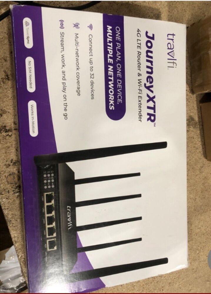 TravlFi JourneyXTR LTE RV WiFi Router | RV Internet With Multiple Networks, New