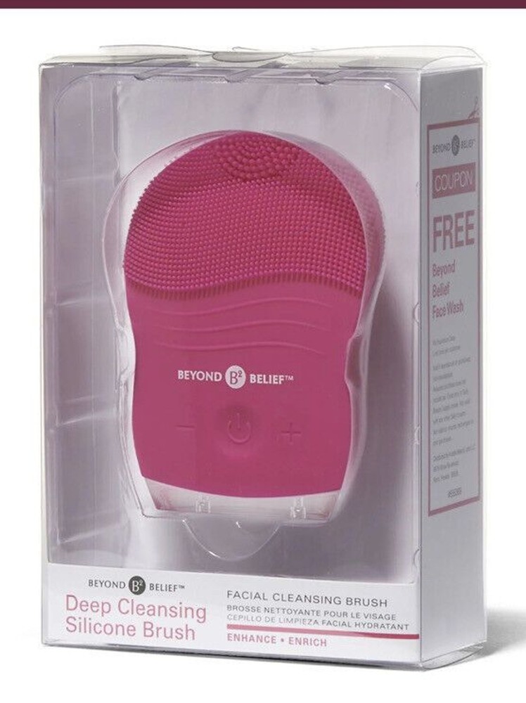 Beyond Belief Handheld Silicone Vibrating Electric Deep Cleansing Brush Pink