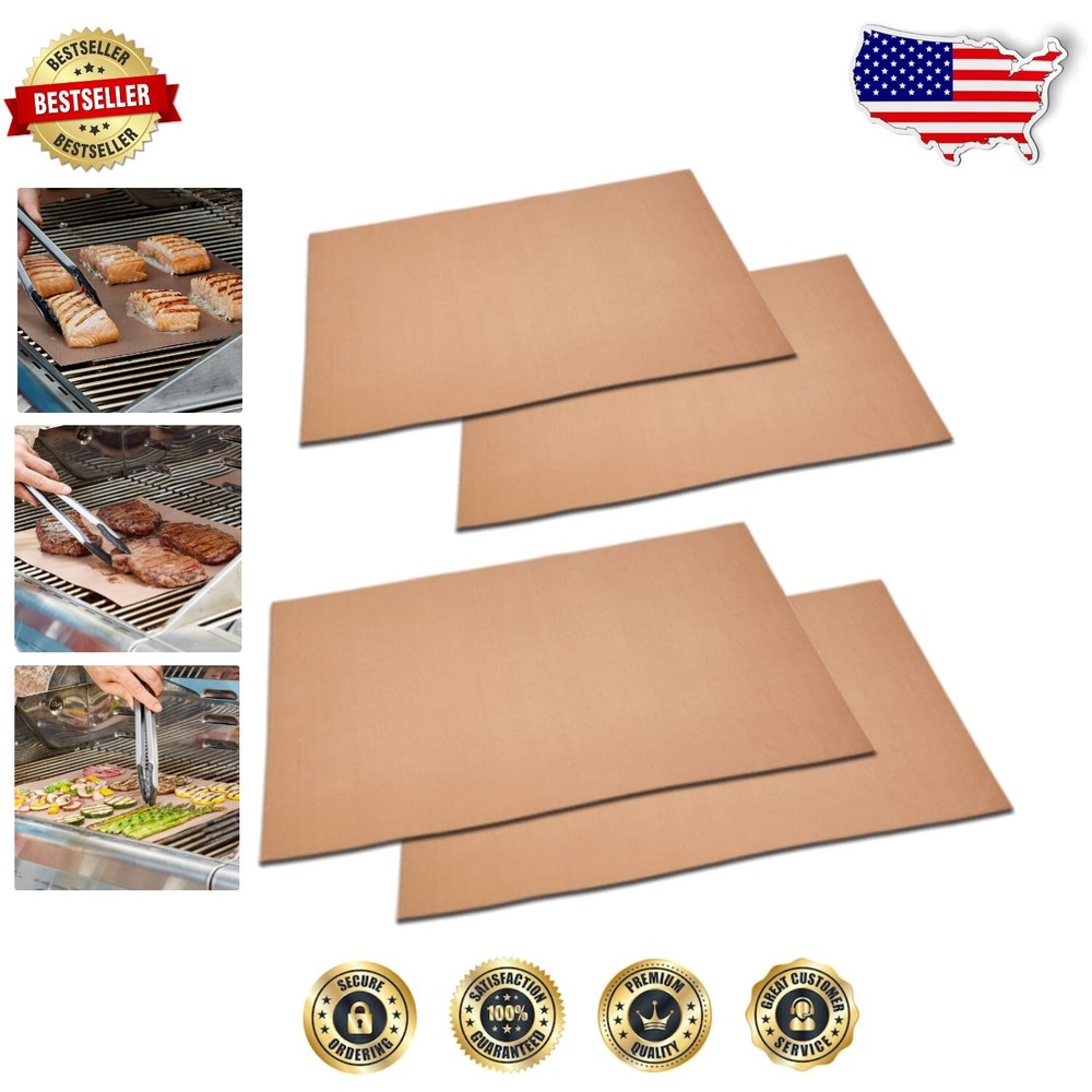 Professional-Grade Nonstick Grill Mats - 500°F Safe & Dishwasher Friendly
