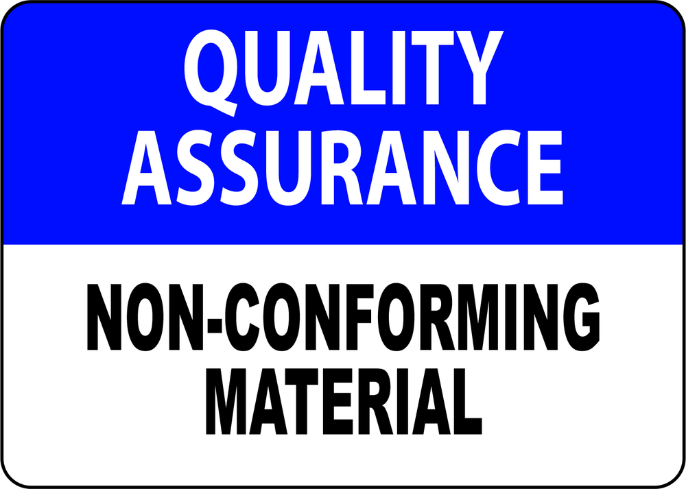 High-Quality Laminated Vinyl Decal Sticker Label for QA Non-Conforming Material  