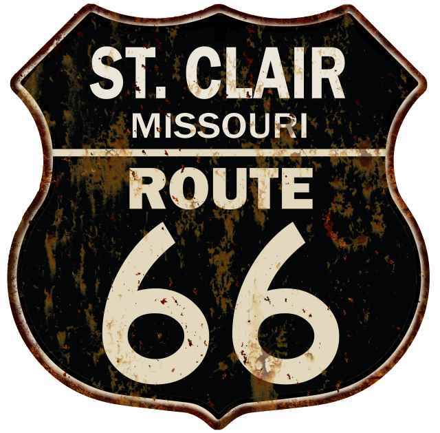 ST. CLAIR, MISSOURI Route 66 Shield Metal Sign Man Cave Garage 211110014085
