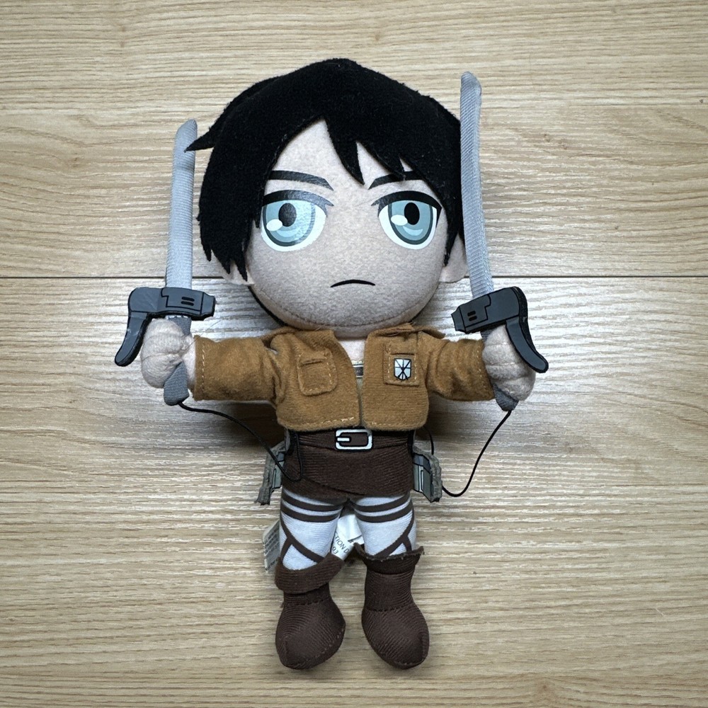 ANIME Attack On Titan Eren Yeager Plush With Swords Great Eastern Entertainment