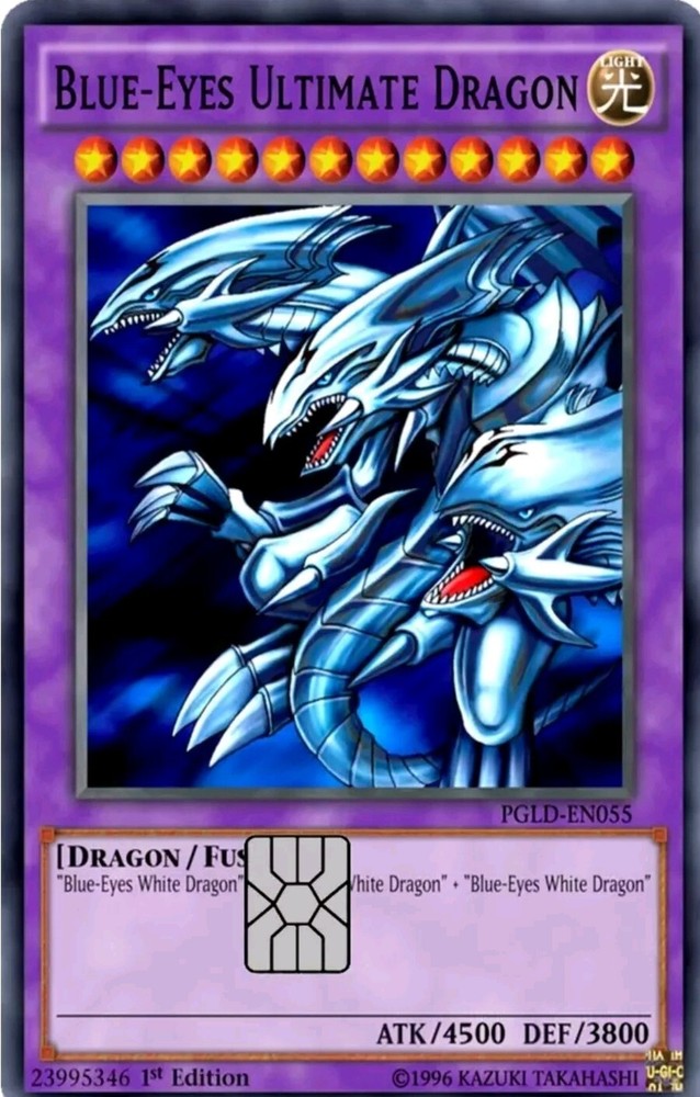 Credit Card SMART Sticker Skin Yugioh (Blue Eyes Ultimate Dragon)-image