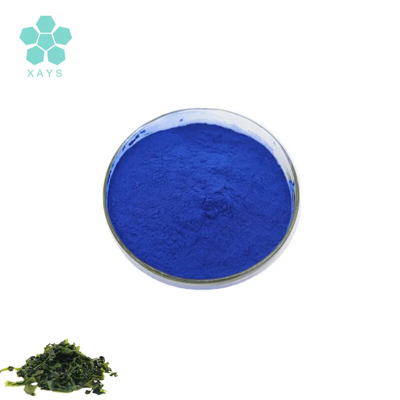 Natural Blue Pigment Spirulina Extract Phycocyanin Powder for Food and Beverages