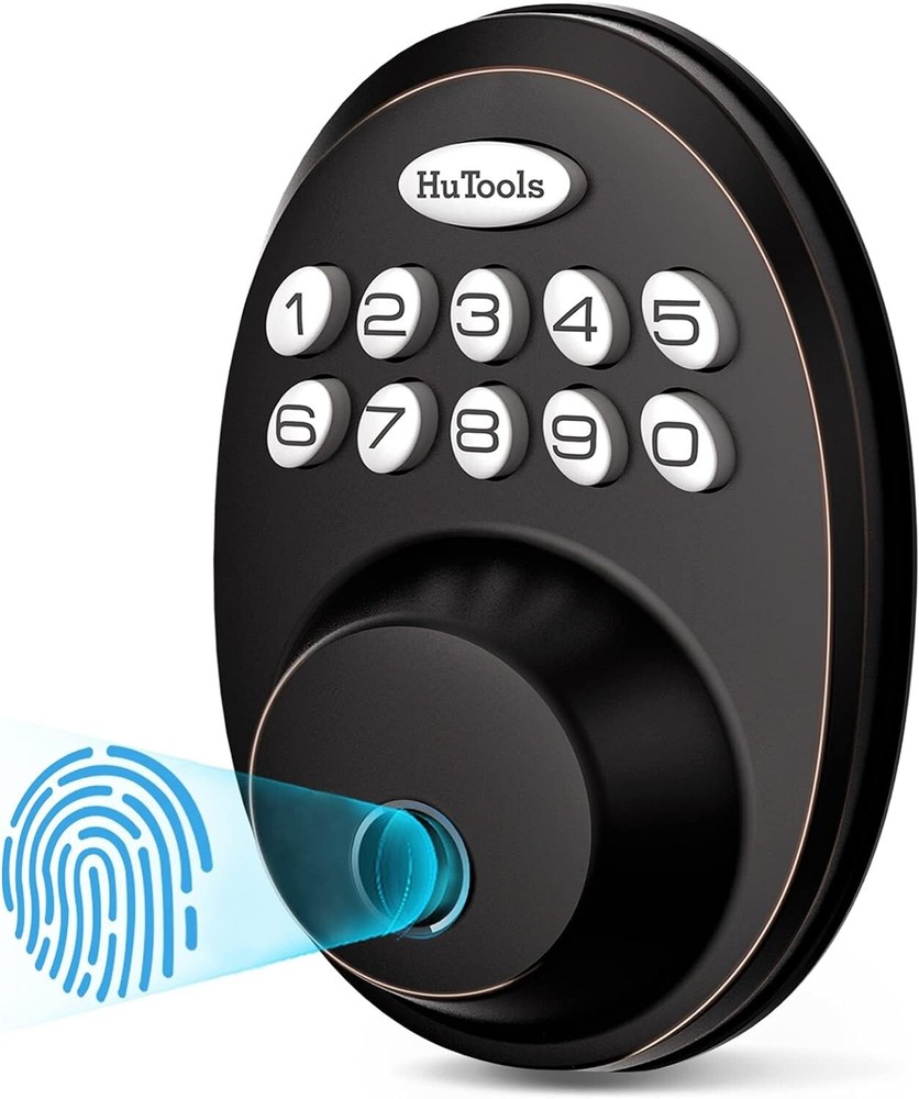 Smart Biometric Fingerprint Keyless Entry Deadbolt Lock with Keypad-image