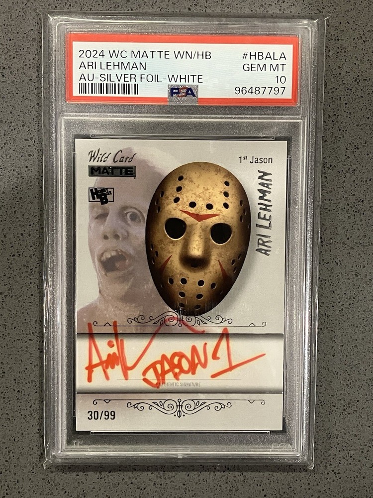 2024 Wild Card Matte Ari Lehman Silver Auto Jason 1 Friday The 13th PSA 10 30/99