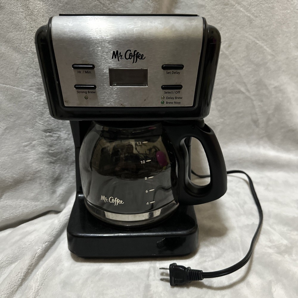 Mr. Coffee 12-Cup Programmable Coffeemaker with Strong Brew Selector - Black...