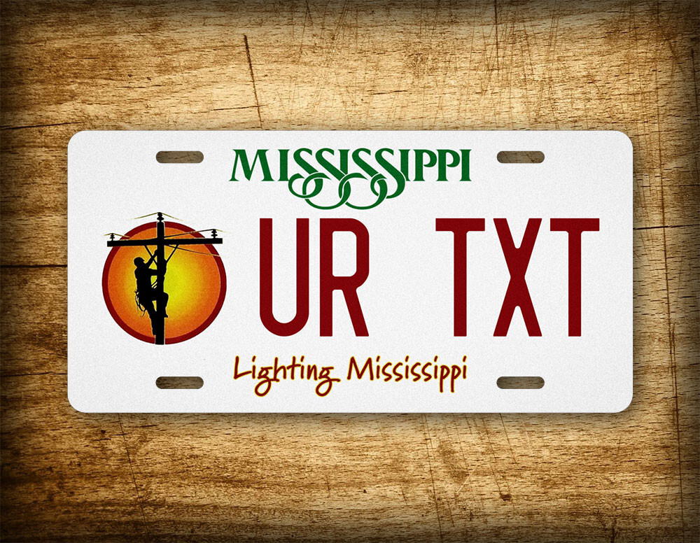 Custom Mississippi License Plate with Personalized Text – 6x12 Inches  -image