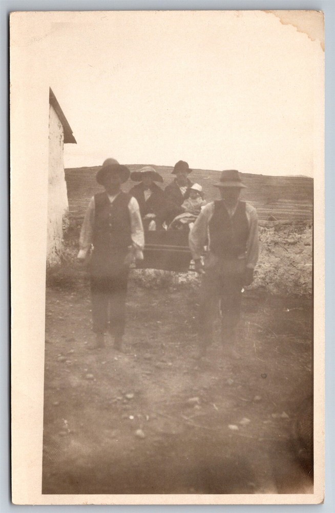RPPC Mrs Ford & Ethel Buggy Baby C1910s Real Photo Postcard AB18