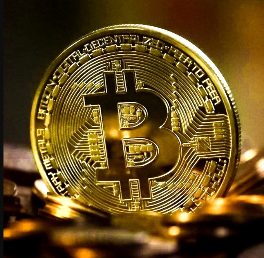 24K Gold-Plated Bitcoin Collectible Crypto Gift Coin BTC Souvenir-image