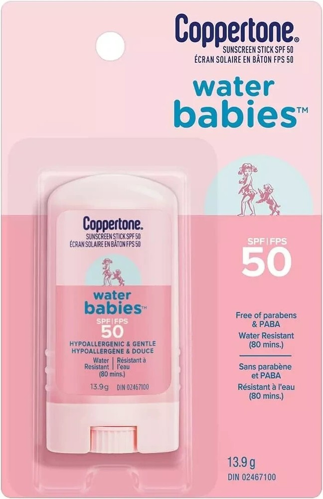 Coppertone Water Babies SPF 50 Sunscreen Stick 13.9g Fresh Stock