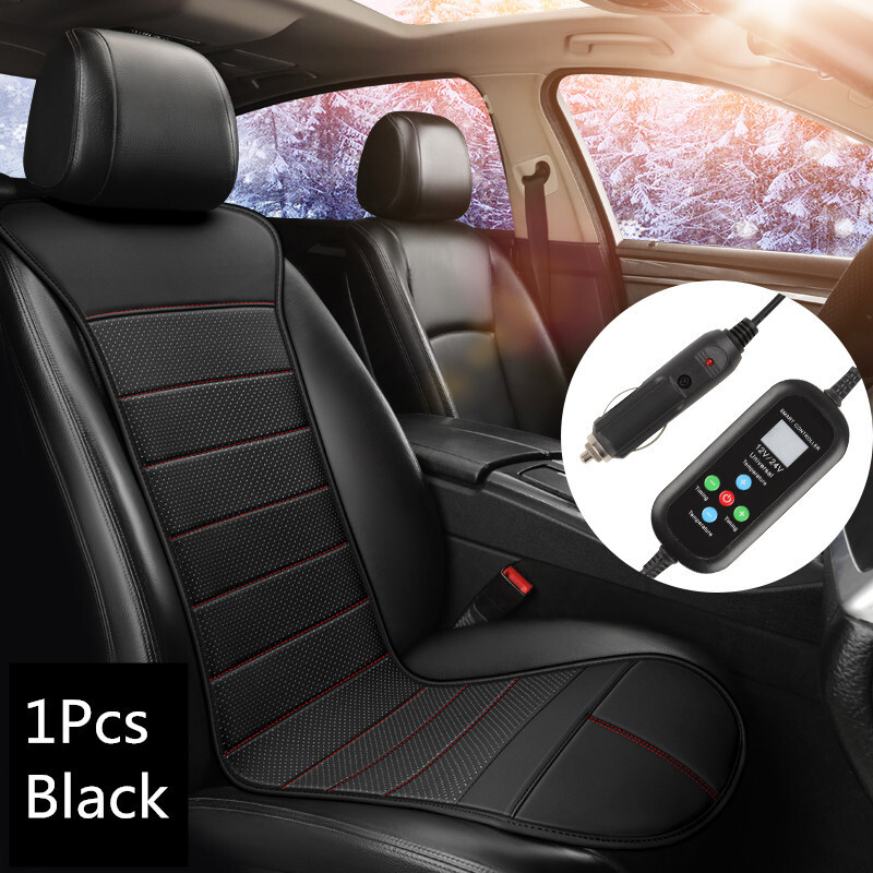 Car Heated Seat Cover Cushion Warmer Heating Warming Pad Cover Adjustable Winter
