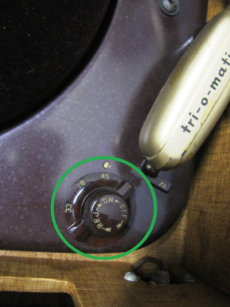 VOICE OF MUSIC 950 Series Turntable Start-Stop-Reject Knob & Speed Selector for 940 Model  -image