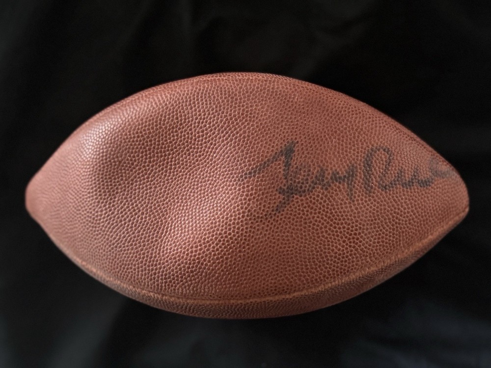 Jerry Rice autographed NFL football with JSA COA San Francisco 49ers HOF