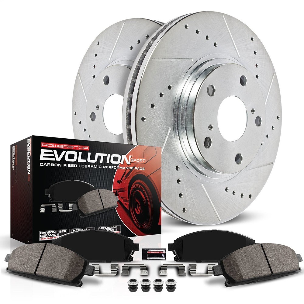 Power Stop K6040 Z23 Evolution Sport Performance 1-Click Brake Kit Rear