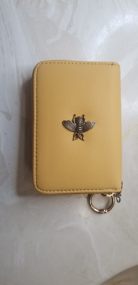 Slim Leather Zipper Card Holder Wallet for Women-image