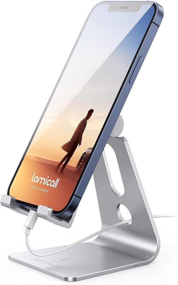 Lamicall Adjustable Cell Phone Stand, Desk Phone Holder, Cradle, Dock