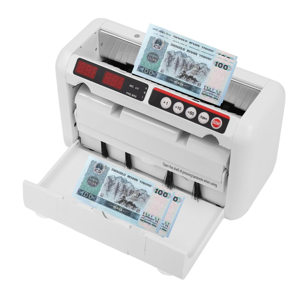 Bill Counter Money Cash Counting Machine Portable Rechargeable UV Detection New