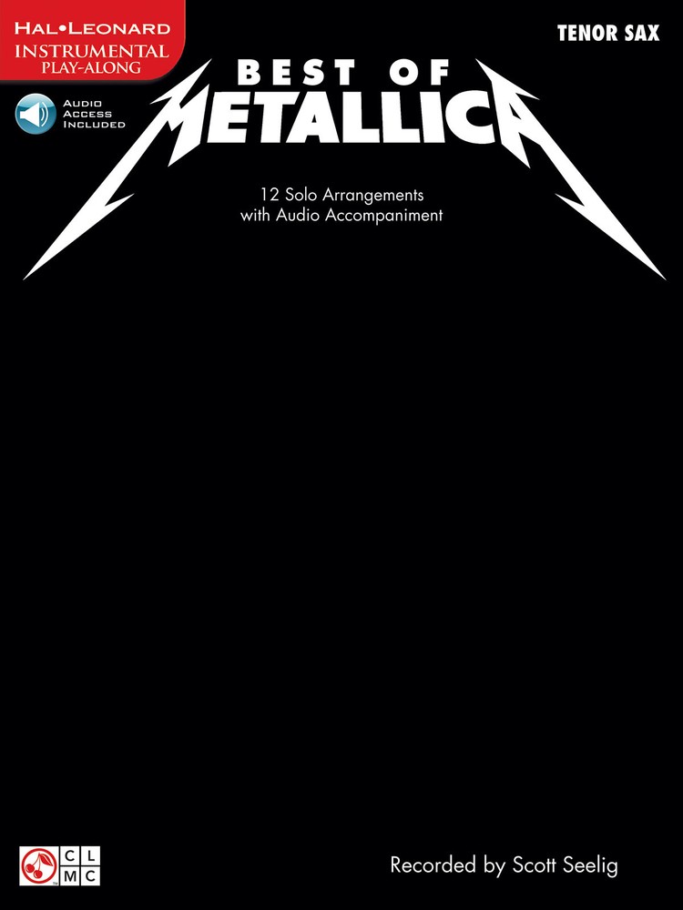 Best of Metallica Tenor Sax Solo Sheet Music Rock Song Play-Along Book Audio